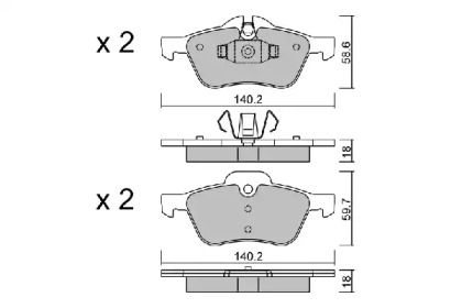 Дисковой тормозной механизм AISIN для MINI MINI Кабриолет (R52) Cooper